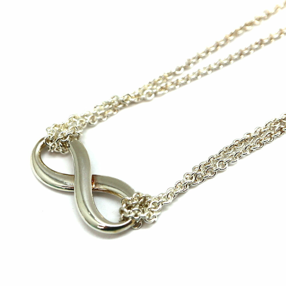 Tiffany Infinity Double Chain Necklace Silver